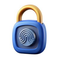 mesmerizing geometric A high-tech lock with fingerprint scanning technology. NO BACKGROUND with Transparent Background. artisan png