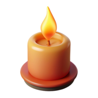 tranquil beautiful A single, burning candle flame with dynamic, flickering details. NO BACKGROUND with Transparent Background. exclusive png