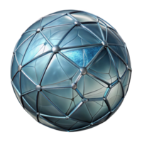 striking exemplary A glass sphere with a network of cracks and fractures. NO BACKGROUND with Transparent Background. png