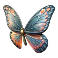 striking quintessential A single, detailed butterfly wing with intricate patterns. NO BACKGROUND with Transparent Background. png