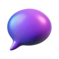 pristine energetic minimalist A single, stylized speech bubble with a gradient fill. NO BACKGROUND with Transparent Background. impeccable png