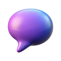 impressionnant baroque une seul, stylisé discours bulle avec une pente remplir. non Contexte avec transparent Contexte. haute qualité png