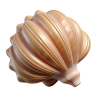 iconic creative A single, detailed seashell with intricate textures. NO BACKGROUND with Transparent Background. detailed png