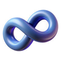 quintessential surreal A single, abstract shape representing infinity. NO BACKGROUND with Transparent Background. museum quality png