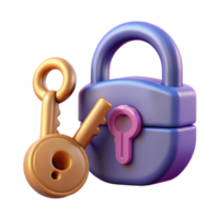 serene energetic industrial A single, stylized lock and key with intricate details. NO BACKGROUND with Transparent Background. gallery standard png