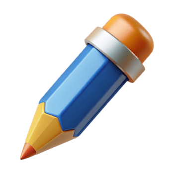 stralend abstract een enkel, gestileerde potlood met een scherp punt. Nee achtergrond met transparant achtergrond. topklasse png