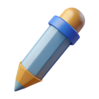 passionate vibrant A single, stylized pencil with a sharp point. NO BACKGROUND with Transparent Background. precision png