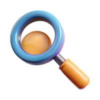 wonderful reflective renaissance A single, stylized magnifying glass with a distorted lens. NO BACKGROUND with Transparent Background. perfect clarity png