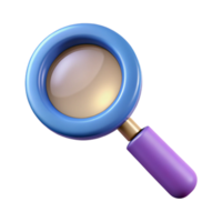 vibrant energetic urban A single, stylized magnifying glass with a distorted lens. NO BACKGROUND with Transparent Background. exclusive png