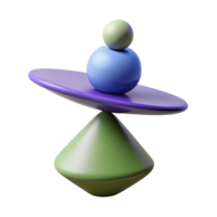 remarkable renaissance A single, abstract shape representing balance. NO BACKGROUND with Transparent Background. museum quality png