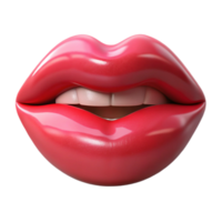 striking traditional A single, realistic human lips. NO BACKGROUND with Transparent Background. crisp png