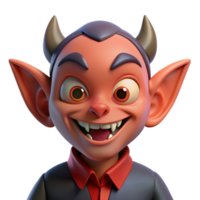 stunning distinctive A mischievous imp with pointed ears and a wicked grin. NO BACKGROUND with Transparent Background. png
