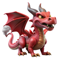 picturesque notable A fearsome dragon with crimson scales and smoke billowing from its nostrils. NO BACKGROUND with Transparent Background. png