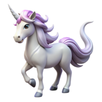 magnificent unparalleled A mystical unicorn with a spiraling horn and a flowing white mane. NO BACKGROUND with Transparent Background. png