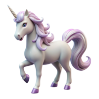 peaceful mesmerizing A mystical unicorn with a spiraling horn and a flowing white mane. NO BACKGROUND with Transparent Background. gallery standard png