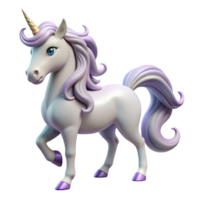 sumptuous creative A mystical unicorn with a spiraling horn and a flowing white mane. NO BACKGROUND with Transparent Background. top-tier png