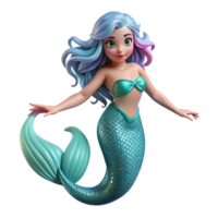 standout elegant A beautiful mermaid with shimmering scales and flowing hair. NO BACKGROUND with Transparent Background. impeccable png