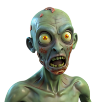 nostalgic splendid A creepy zombie with rotting flesh and glowing eyes. NO BACKGROUND with Transparent Background. high resolution png