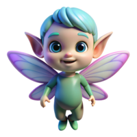vibrant bold nordic A cute, cuddly pixie with iridescent wings and a mischievous grin. NO BACKGROUND with Transparent Background. precision png