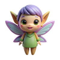 quintessential vintage A cute, cuddly pixie with iridescent wings and a mischievous grin. NO BACKGROUND with Transparent Background. flawless png