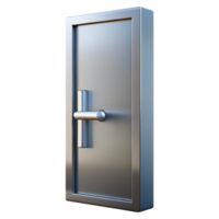 mesmerizing artistic Modern minimalist door, sleek design, brushed metal handle. NO BACKGROUND with Transparent Background. elite png