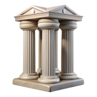 sumptuous bold mid-century Georgian columns, fluted design, classical architecture. NO BACKGROUND with Transparent Background. 8K png