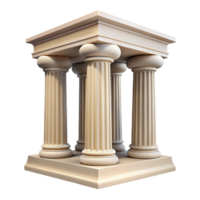 glorious industrial Georgian columns, fluted design, classical architecture. NO BACKGROUND with Transparent Background. luxury png