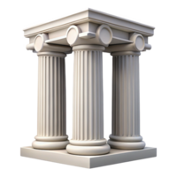 pristine traditional Georgian columns, fluted design, classical architecture. NO BACKGROUND with Transparent Background. luxury png