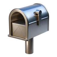 mesmerizing unforgettable Modern mailbox, stainless steel, minimalist design. NO BACKGROUND with Transparent Background. png