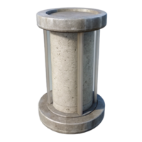tranquil dramatic Concrete column, cylindrical shape, reinforced concrete. NO BACKGROUND with Transparent Background. flawless png