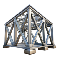 tranquille somptueux acier charpente, pont structure, géométrique conception. non Contexte avec transparent Contexte. magistralement capturé png