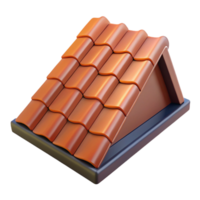 serene harmonious avant-garde Roof shingle, asphalt or tile, protective covering. NO BACKGROUND with Transparent Background. high quality png