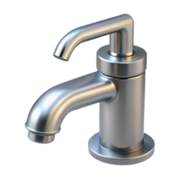 impressive minimalist Modern faucet, minimalist design, chrome finish. NO BACKGROUND with Transparent Background. crisp png