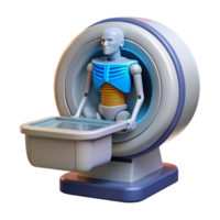 mysterious glorious High-tech medical scanner displaying anatomical data, NO BACKGROUND with Transparent Transparent Background. masterfully captured png