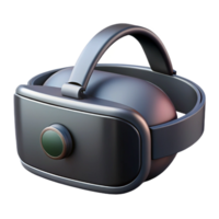 notable modern Virtual reality headset with sleek black design, NO BACKGROUND with Transparent Background. flawless png