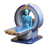 stunning quintessential High-tech medical scanner displaying anatomical data, NO BACKGROUND with Transparent Transparent Background. png