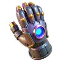 mysterious dramatic Advanced power armor gauntlet with glowing energy shield, NO BACKGROUND with Transparent Background. original png