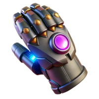 sumptuous bold vintage Advanced power armor gauntlet with glowing energy shield, NO BACKGROUND with Transparent Background. premium png
