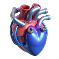 spectacular memorable Biomechanical heart with pulsating tubes, NO BACKGROUND with Transparent Background. png