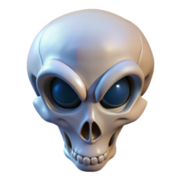 nostalgic striking Alien skull with intricate bone structure, NO BACKGROUND with Transparent Background. elite png