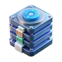 hipnotizante extraordinário futurista dados armazenamento dispositivo com fiação Difícil dirige, não fundo com transparente fundo. png