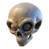 joyful gorgeous Alien skull with intricate bone structure, NO BACKGROUND with Transparent Background. professional png