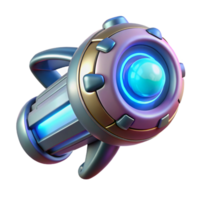 radiant rustic Alien weapon with pulsating energy core, NO BACKGROUND with Transparent Background. original png