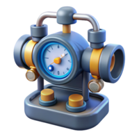 playful dazzling Advanced scientific instrument with complex dials and gauges, NO BACKGROUND with Transparent Background. detailed png