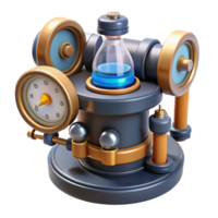stunning rare Advanced scientific instrument with complex dials and gauges, NO BACKGROUND with Transparent Background. png