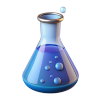 sumptuous nordic Advanced laboratory beaker with bubbling liquid, NO BACKGROUND with Transparent Background. premium png