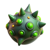 unparalleled art deco Alien seed pod with glowing spores, NO BACKGROUND with Transparent Background. luxury png