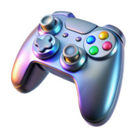 striking coveted Futuristic gaming controller with haptic feedback, NO BACKGROUND with Transparent Background. png
