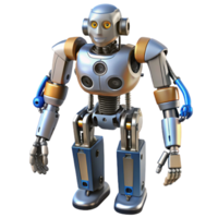 spectacular art deco Advanced robotic exoskeleton with hydraulic actuators, NO BACKGROUND with Transparent Background. premium png