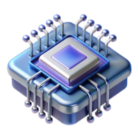 sumptuous timeless Advanced quantum computer processor with intricate circuitry, NO BACKGROUND with Transparent Background. png